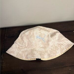 Puma Cream Tie Dye Bucket Hat OS Unisex Logo Hat
